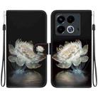 For Infinix Note 40 4G Crystal Texture Colored Drawing Leather Phone Case(Crystal Peony) - 1