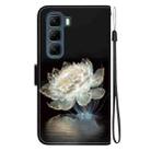 For Infinix Hot 50 4G Crystal Texture Colored Drawing Leather Phone Case(Crystal Peony) - 3