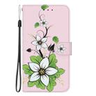 For Infinix Hot 50 4G Crystal Texture Colored Drawing Leather Phone Case(Lily) - 2