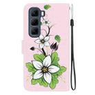 For Infinix Hot 50 4G Crystal Texture Colored Drawing Leather Phone Case(Lily) - 3