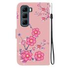 For Infinix Hot 50 4G Crystal Texture Colored Drawing Leather Phone Case(Cherry Blossoms) - 3