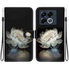 For Infinix Note 40 5G Crystal Texture Colored Drawing Leather Phone Case(Crystal Peony) - 1