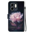 For Infinix Hot 50i / Smart 9 Crystal Texture Colored Drawing Leather Phone Case(Purple Peony) - 3