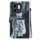 For Infinix Hot 50i / Smart 9 Crystal Texture Colored Drawing Leather Phone Case(Cat Tiger Reflection) - 3