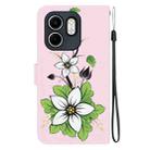 For Infinix Hot 50i / Smart 9 Crystal Texture Colored Drawing Leather Phone Case(Lily) - 3