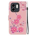 For Infinix Hot 50i / Smart 9 Crystal Texture Colored Drawing Leather Phone Case(Cherry Blossoms) - 3