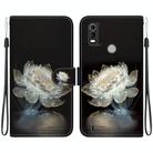 For Nokia C21 Plus Crystal Texture Colored Drawing Leather Phone Case(Crystal Peony) - 1