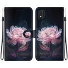 For Nokia C2 2nd Edition Crystal Texture Colored Drawing Leather Phone Case(Purple Peony) - 1