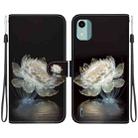 For Nokia C12 Crystal Texture Colored Drawing Leather Phone Case(Crystal Peony) - 1