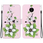 For Nokia C20 / C10 Crystal Texture Colored Drawing Leather Phone Case(Lily) - 1