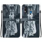 For Nokia G11 Plus Crystal Texture Colored Drawing Leather Phone Case(Cat Tiger Reflection) - 1