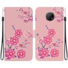 For Nokia G300 Crystal Texture Colored Drawing Leather Phone Case(Cherry Blossoms) - 1