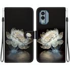 For Nokia X30 Crystal Texture Colored Drawing Leather Phone Case(Crystal Peony) - 1