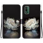 For Nokia XR21 Crystal Texture Colored Drawing Leather Phone Case(Crystal Peony) - 1