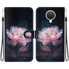 For Nokia G10 / G20 Crystal Texture Colored Drawing Leather Phone Case(Purple Peony) - 1