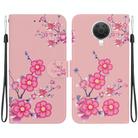 For Nokia G10 / G20 Crystal Texture Colored Drawing Leather Phone Case(Cherry Blossoms) - 1