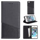 For iPhone 5 MUXMA MX109 Horizontal Flip Leather Case with Holder & Card Slot & Wallet(Black) - 1