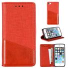 For iPhone 5 MUXMA MX109 Horizontal Flip Leather Case with Holder & Card Slot & Wallet(Red) - 1