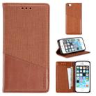 For iPhone 5 MUXMA MX109 Horizontal Flip Leather Case with Holder & Card Slot & Wallet(Brown) - 1