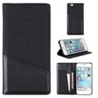 For iPhone 6 Plus MUXMA MX109 Horizontal Flip Leather Case with Holder & Card Slot & Wallet(Black) - 1