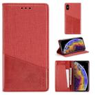 For iPhone X / XS MUXMA MX109 Horizontal Flip Leather Case with Holder & Card Slot & Wallet(Red) - 1