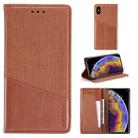 For iPhone X / XS MUXMA MX109 Horizontal Flip Leather Case with Holder & Card Slot & Wallet(Brown) - 1