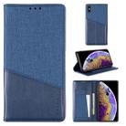 For iPhone XS Max MUXMA MX109 Horizontal Flip Leather Case with Holder & Card Slot & Wallet(Blue) - 1