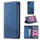 For iPhone 11 MUXMA MX109 Horizontal Flip Leather Case with Holder & Card Slot & Wallet(Blue) - 1