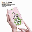 For iPhone XR Crystal Texture Colored Drawing Leather Phone Case(Lily) - 6