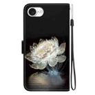 For iPhone SE 2024 Crystal Texture Colored Drawing Leather Phone Case(Crystal Peony) - 3