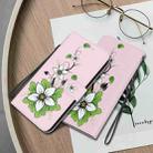 For iPhone 16 Crystal Texture Colored Drawing Leather Phone Case(Lily) - 2