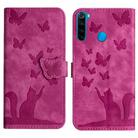 For Xiaomi Redmi Note 8 Butterfly Cat Embossing Flip Leather Phone Case(Pink) - 1