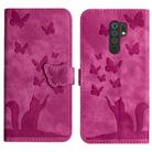 For Xiaomi Redmi Note 8 Pro Butterfly Cat Embossing Flip Leather Phone Case(Pink) - 1