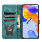 For Xiaomi Redmi Note 11 Pro 4G/5G Global Butterfly Cat Embossing Flip Leather Phone Case(Wathet) - 4