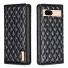 For Google Pixel 8a Diamond Lattice Magnetic Leather Flip Phone Case(Black) - 1