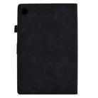 For Samsung Galaxy Tab A9+ Embossed Smile Flip Smart Leather Tablet Case(Black) - 3