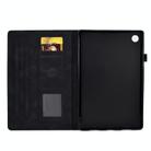 For Samsung Galaxy Tab A9+ Embossed Smile Flip Smart Leather Tablet Case(Black) - 4