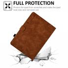 For Samsung Galaxy Tab A9+ Embossed Smile Flip Smart Leather Tablet Case(Brown) - 6