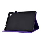 For Samsung Galaxy Tab A9+ Embossed Smile Flip Smart Leather Tablet Case(Purple) - 5