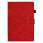For Samsung Galaxy Tab A9+ Embossed Smile Flip Smart Leather Tablet Case(Red) - 2
