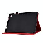 For Samsung Galaxy Tab A9+ Embossed Smile Flip Smart Leather Tablet Case(Red) - 5