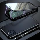 For iPhone 11 Pro Max Shockproof Magnetic Attraction Leather Backboard + Tempered Glass Protective Case(Black) - 1