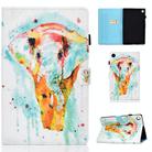 For Samsung Galaxy Tab A9+ Colored Drawing Smart Leather Tablet Case(Watercolor Elephant) - 1