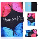 For Samsung Galaxy Tab A9 Colored Drawing Smart Leather Tablet Case(Butterfly Love) - 1