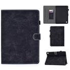 For Amazon Kindle Fire HD 8 2020 Embossed Elephant Pattern Horizontal Flip PU Leather Case with Holder & Card Slots & Sleep / Wake-up Function(Black) - 1