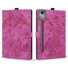 For Lenovo Xiaoxin Pad Pro 12.7 2025 Cartoon Sakura Cat Embossed Leather Tablet Case(Rose Red) - 2