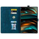 For Lenovo Xiaoxin Pad Pro 12.7 2025 Cartoon Sakura Cat Embossed Leather Tablet Case(Blue) - 3