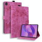 For Lenovo Tab K10C / E10C Cartoon Sakura Cat Embossed Leather Tablet Case(Rose Red) - 1
