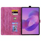 For Lenovo Tab K10C / E10C Cartoon Sakura Cat Embossed Leather Tablet Case(Rose Red) - 3