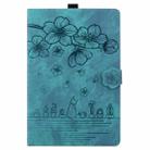 For Lenovo Xiaoxin Pad 11 2025 Cartoon Sakura Cat Embossed Leather Tablet Case(Green) - 2